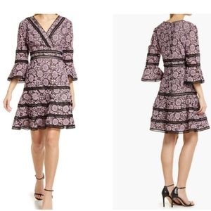 Shani Embroidered Lace Fit & Flare Cocktail Dress